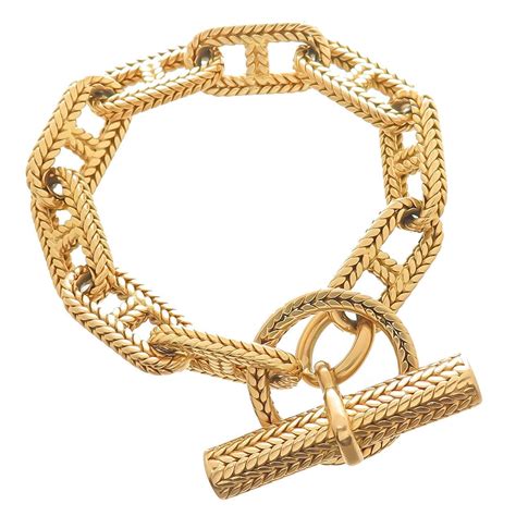 hermes link chain white gold|Hermes chain link bracelet.